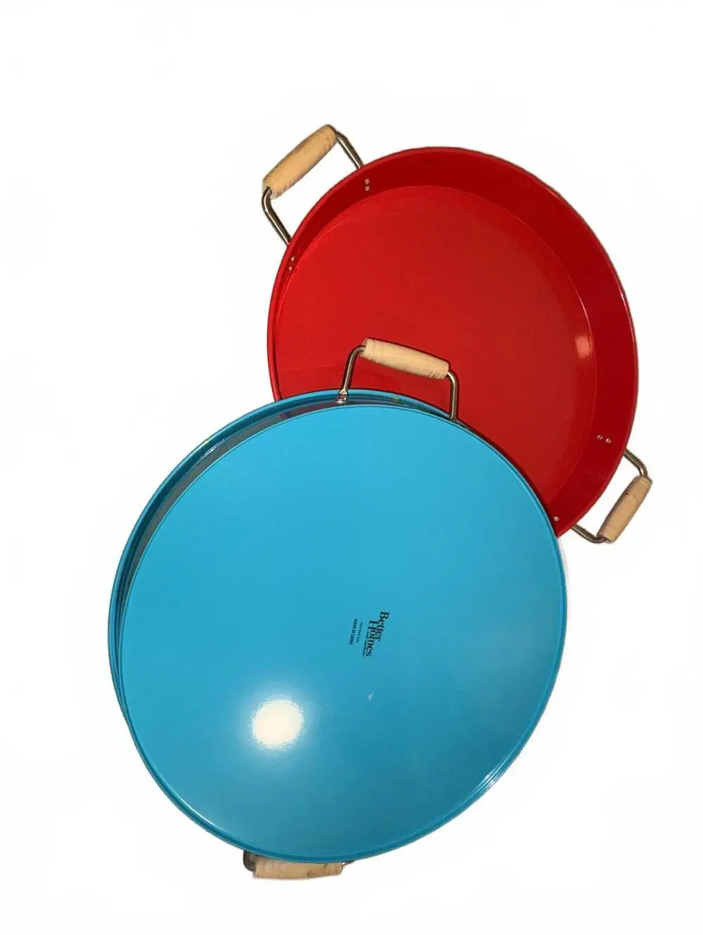 Better Homes and Gardens Set of Two METAL Round Trays